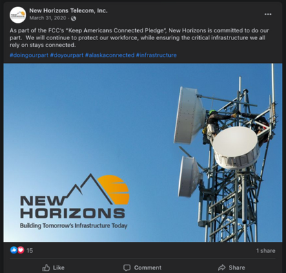 New Horizons Telecom, Inc. Facebook Post