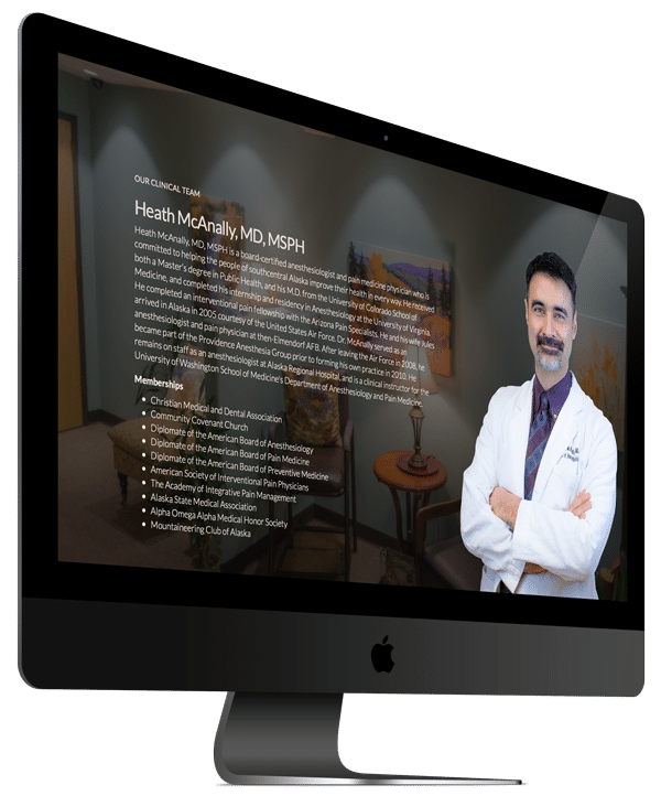 Medical Clinic website design by Anchorage Marketing