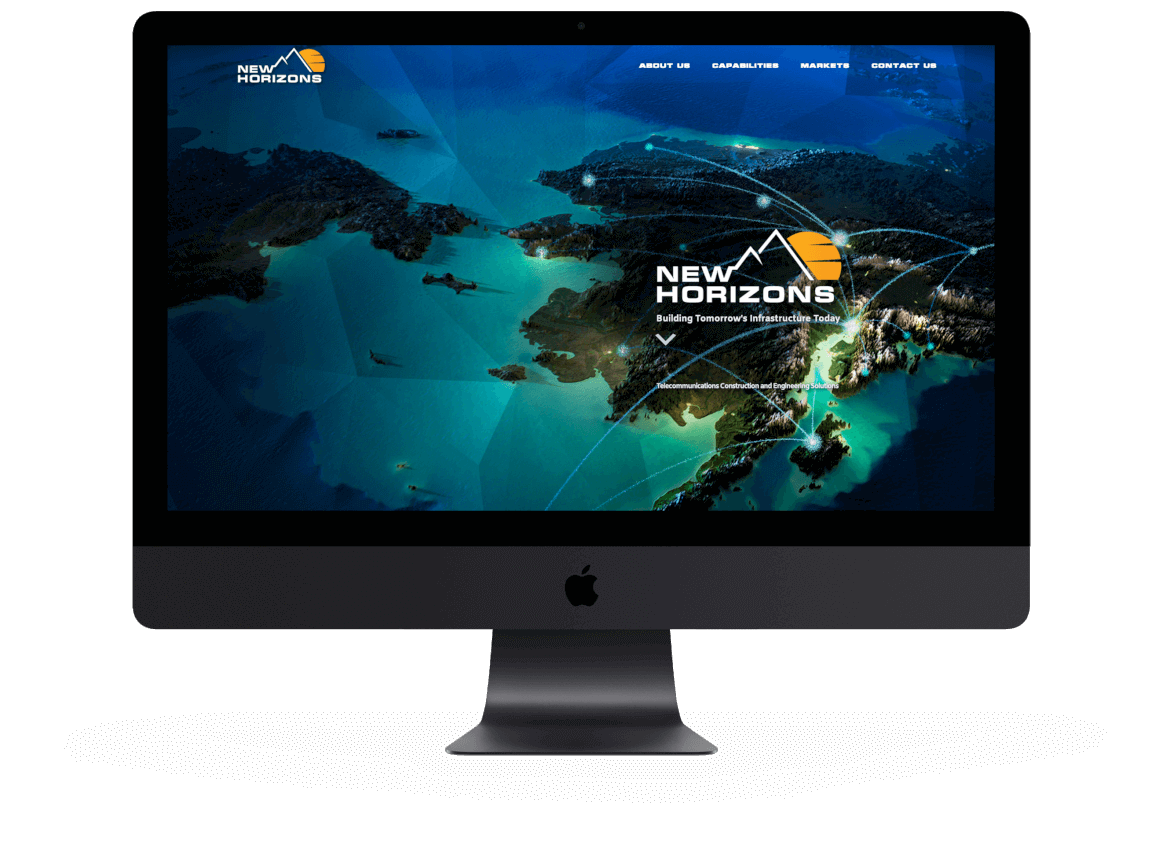 New Horizons webpage design by Anchorage Marketing