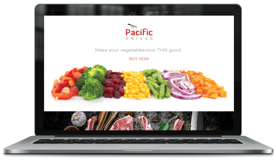 Pacific Knives web design and branding by Anchorage Marketing